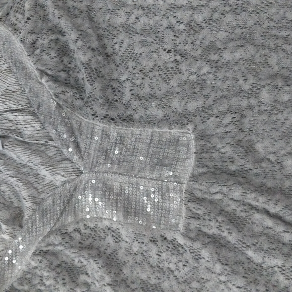 Women's small gray long tunic top dress - Picture 3 of 7